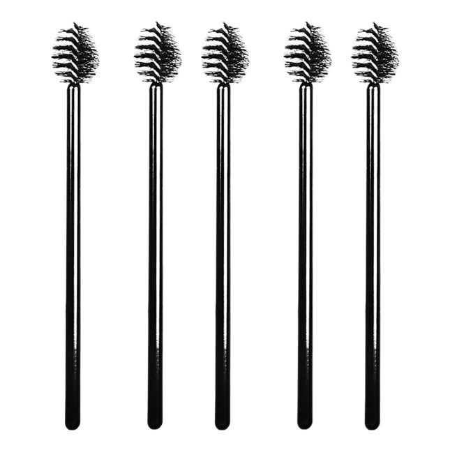 Apvalūs blakstienų šepetėliai, juodi, 5 vnt.