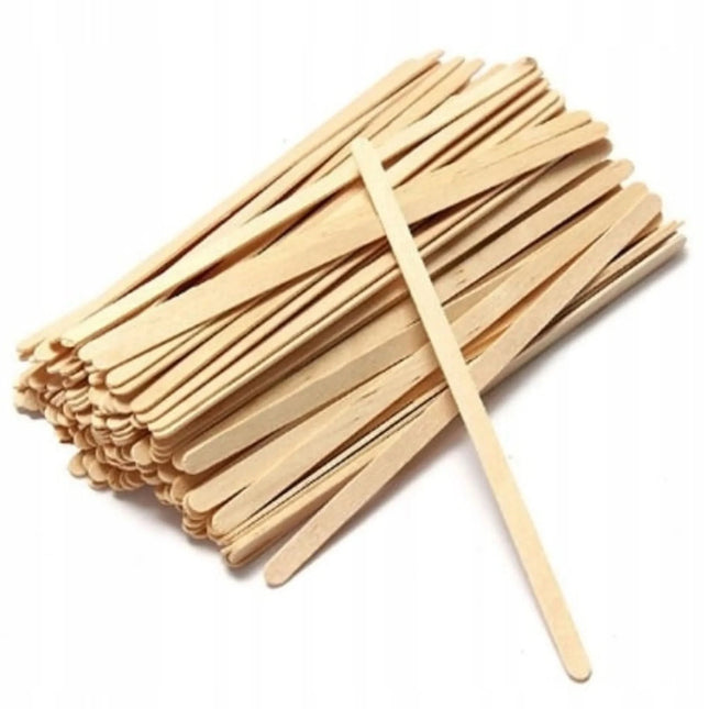 Medinės mentelės depiliacijai, mažos 140x6x2mm, 100 vnt.