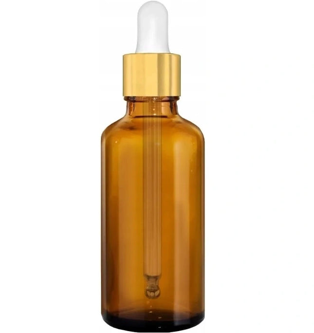 Stiklinis buteliukas su pipete 50 ml, rudas