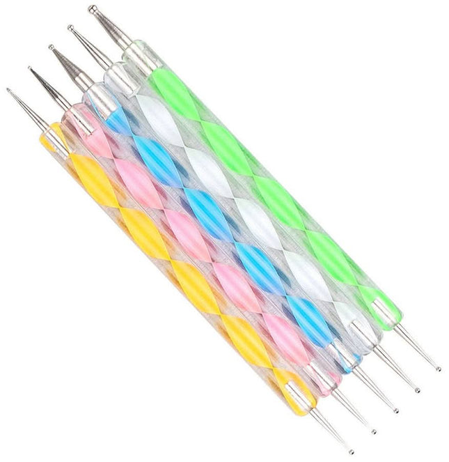 Двусторонний набор инструментов для дизайна ногтей, 5 шт.