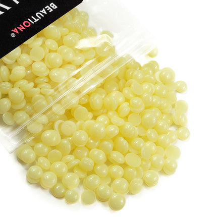 Kietasis depiliacijos vaškas granulėmis YELLOW, 100 g, paketas su geltonais vaškais