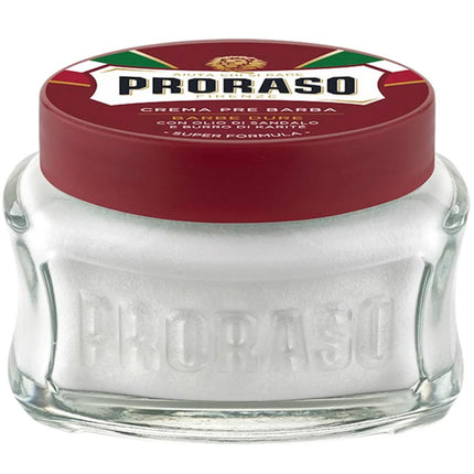 Proraso kremas prieš ir po skutimosi kietai barzdai, 100 ml