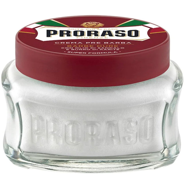 Proraso kremas prieš ir po skutimosi kietai barzdai, 100 ml