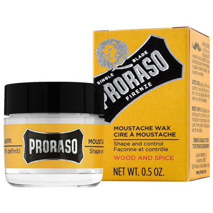 Proraso Wood & Spice Mustache Wax ūsų vaškas 15ml