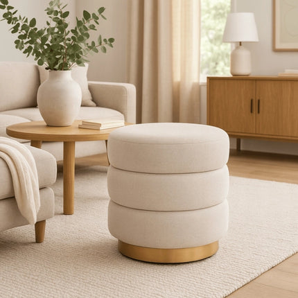 Pufas AURA, smėlio spalvos