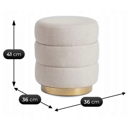 Pufas AURA, smėlio spalvos