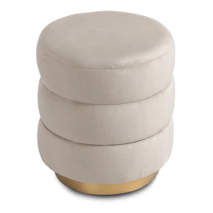 Pufas AURA, kreminis aksomas