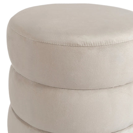 Pufas AURA, kreminis aksomas