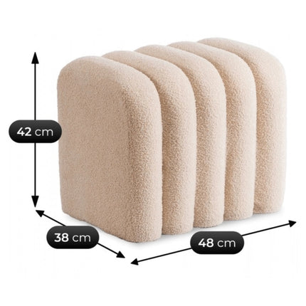 Pufas KARBON, smėlio spalvos