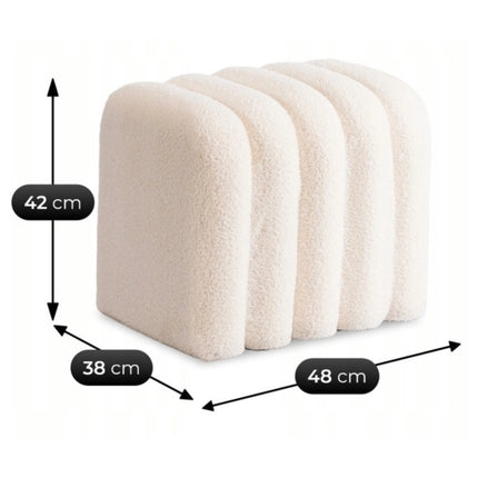 Pufas KARBON, kreminės spalvos