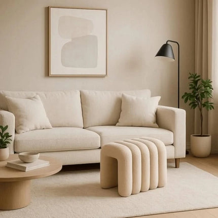 Pufas PIKSEL, smėlio spalvos