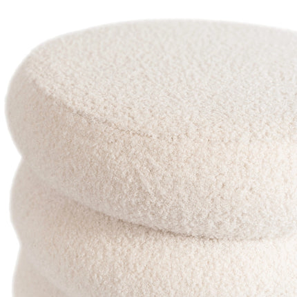 Pufas ROSSA, kreminės spalvos