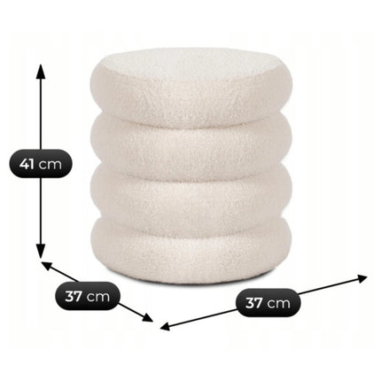 Pufas ROSSA, kreminės spalvos