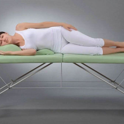 Pusiau apvali kaklo pagalvėlė K651 SOFT TOUCH, mėlyna - Beauty Kit