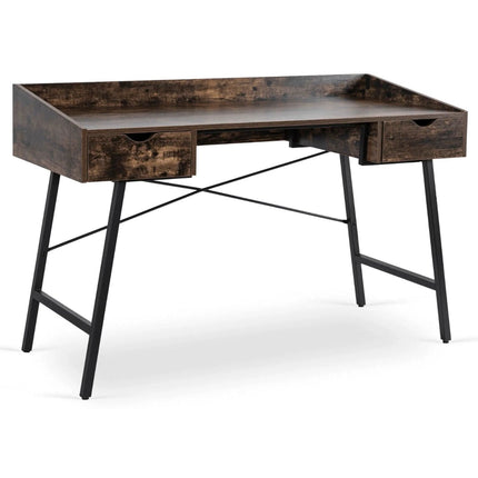 Rašomasis stalas ICE su stalčiais – ąžuolas / juoda – šiuolaikinis lofto stiliaus - Beauty Kit