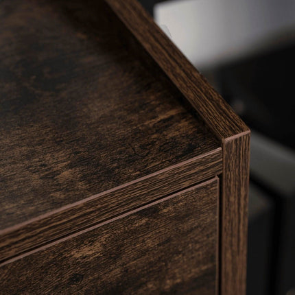 Rašomasis stalas ICE su stalčiais – ąžuolas / juoda – šiuolaikinis lofto stiliaus - Beauty Kit