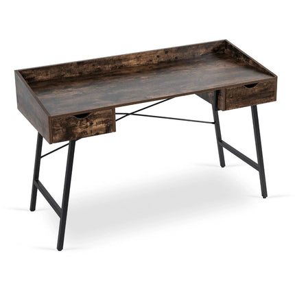 Rašomasis stalas ICE su stalčiais – ąžuolas / juoda – šiuolaikinis lofto stiliaus - Beauty Kit