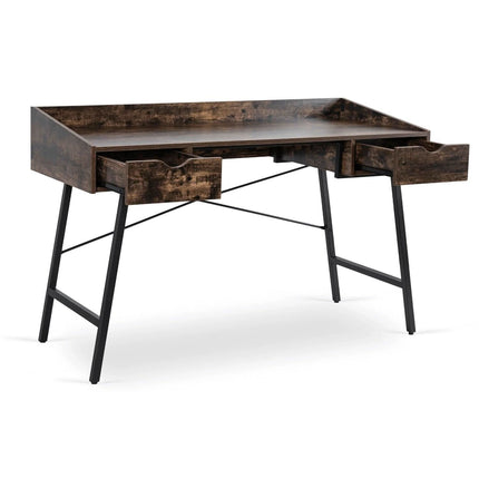 Rašomasis stalas ICE su stalčiais – ąžuolas / juoda – šiuolaikinis lofto stiliaus - Beauty Kit