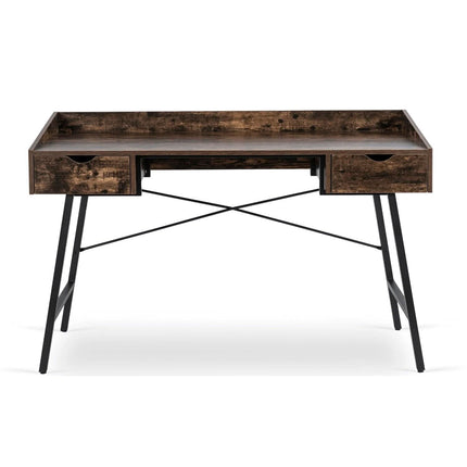 Rašomasis stalas ICE su stalčiais – ąžuolas / juoda – šiuolaikinis lofto stiliaus - Beauty Kit