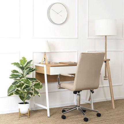 Rašomasis stalas MORI, ąžuolas/baltas - Beauty Kit