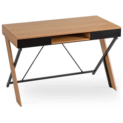 Rašomasis stalas REA 120cm, auksinis ąžuolas/juodas - Beauty Kit