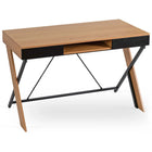 Rašomasis stalas REA 120cm, auksinis ąžuolas/juodas - Beauty Kit