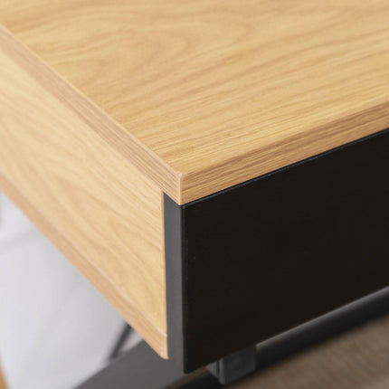 Rašomasis stalas REA 120cm, auksinis ąžuolas/juodas - Beauty Kit