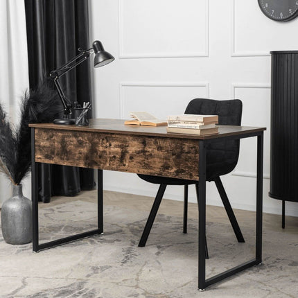 Rašomasis stalas ROSS 120 cm, rustikinis ąžuolas/juodas - Beauty Kit