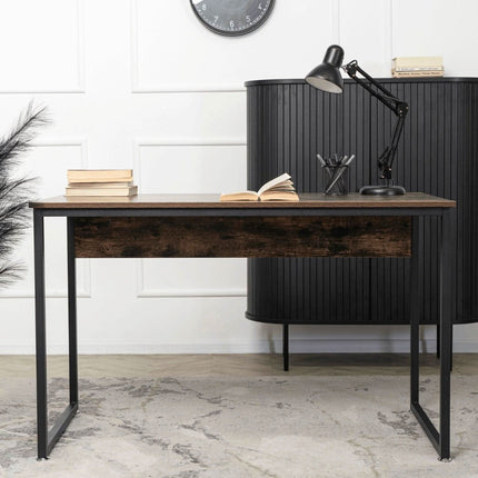 Rašomasis stalas ROSS 120 cm, rustikinis ąžuolas/juodas - Beauty Kit