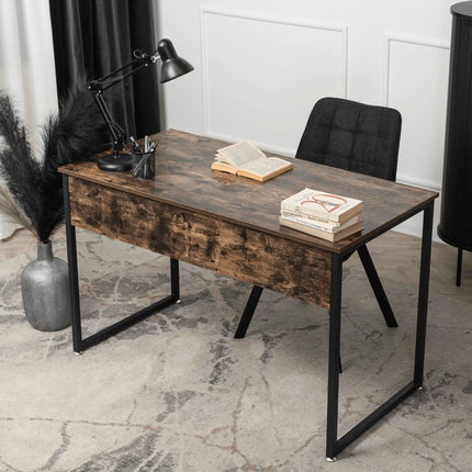 Rašomasis stalas ROSS 120 cm, rustikinis ąžuolas/juodas - Beauty Kit
