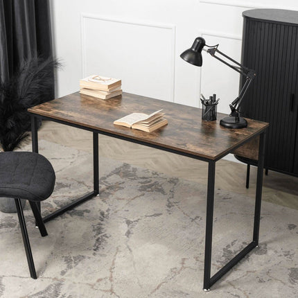 Rašomasis stalas ROSS 120 cm, rustikinis ąžuolas/juodas - Beauty Kit