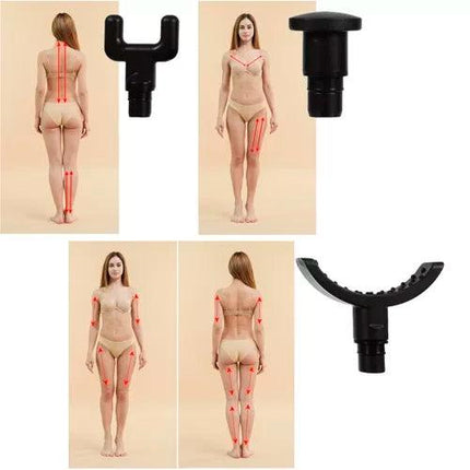 Raumenų masažuoklis-pistoletas MALATEC + 8 antgaliai - Beauty Kit