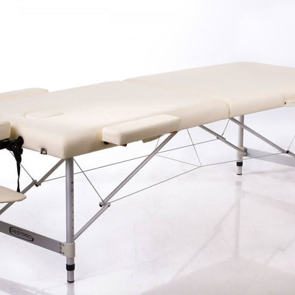 RESTPRO ALU 2 (L) CREAM (kreminės spalvos) nešiojamas masažo stalas (kušetė) - Beauty Kit