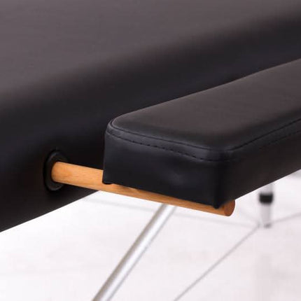 RESTPRO ALU 2 (L) juodas nešiojamas masažo stalas (kušetė) - Beauty Kit