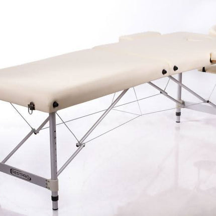 RESTPRO ALU 2 (M) Kreminis sulankstomas masažo stalas (kušetė) - Beauty Kit
