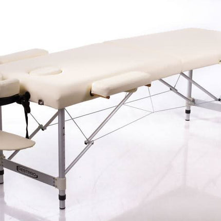 RESTPRO ALU 2 (M) Kreminis sulankstomas masažo stalas (kušetė) - Beauty Kit