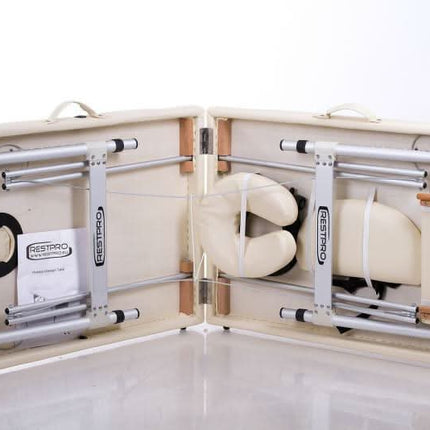 RESTPRO ALU 2 (M) Kreminis sulankstomas masažo stalas (kušetė) - Beauty Kit