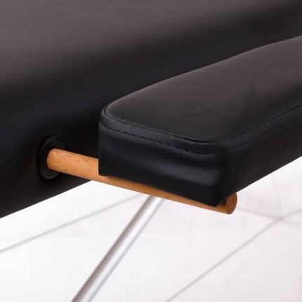 RESTPRO ALU 2 (S) Juodas sulankstomas masažo stalas (kušetė) - Beauty Kit