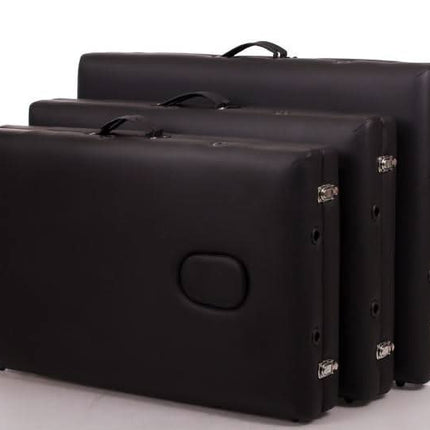 RESTPRO ALU 2 (S) Juodas sulankstomas masažo stalas (kušetė) - Beauty Kit