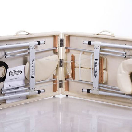 RESTPRO ALU 2 (S) Kreminis sulankstomas masažo stalas (kušetė) - Beauty Kit