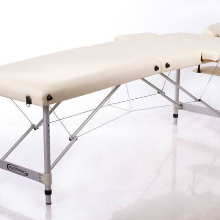 RESTPRO ALU 2 (S) Kreminis sulankstomas masažo stalas (kušetė) - Beauty Kit