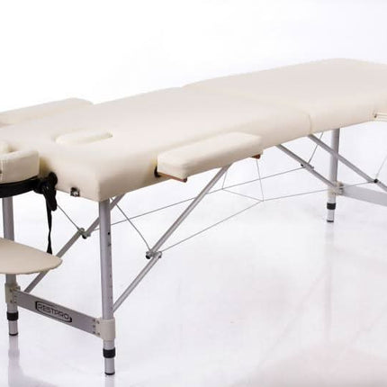 RESTPRO ALU 2 (S) Kreminis sulankstomas masažo stalas (kušetė) - Beauty Kit