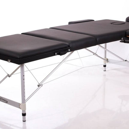 RESTPRO ALU 3 BLACK (juodos spalvos) nešiojamas masažo stalas (kušetė) - Beauty Kit