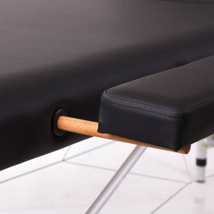 RESTPRO ALU 3 BLACK (juodos spalvos) nešiojamas masažo stalas (kušetė) - Beauty Kit