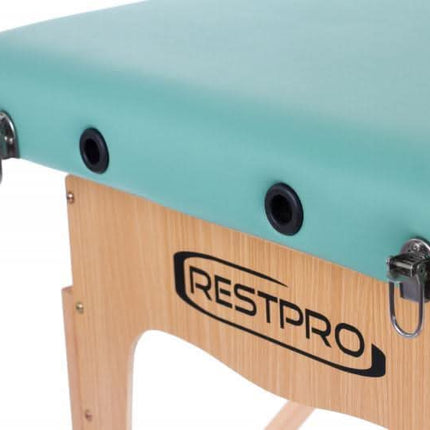 RESTPRO Classic-2 Mėlynai žalias masažo stalas-gultas (kušetė) - Beauty Kit