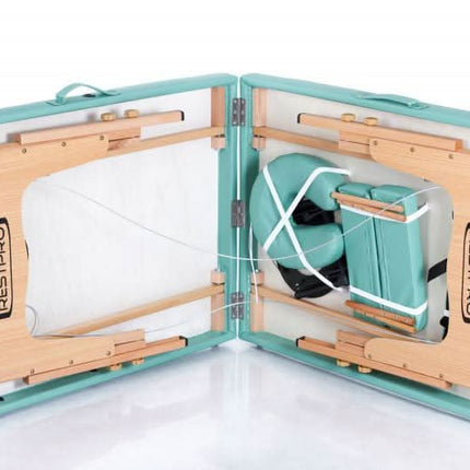 RESTPRO Classic-2 Mėlynai žalias masažo stalas-gultas (kušetė) - Beauty Kit