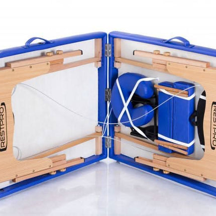 RESTPRO Classic-2 mėlynas masažo stalas-gultas (kušetė) - Beauty Kit