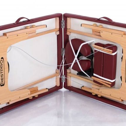 RESTPRO Classic-2 Raudono vyno splavos masažo stalas-gultas (kušetė) - Beauty Kit