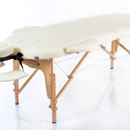 RESTPRO Classic Oval 2 Cream (kreminės spalvos) masažo stalas-gultas - Beauty Kit