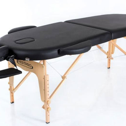RESTPRO Classic Oval 2 juodas masažo stalas (kušetė) - Beauty Kit